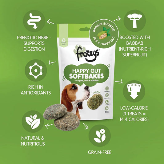 Frozzys Happy Gut Softbakes - Apple, Mint & Spirulina