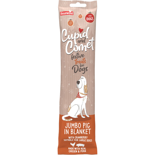 Cupid and Comet Jumbo Pig In Blanket Dog Treat 90g