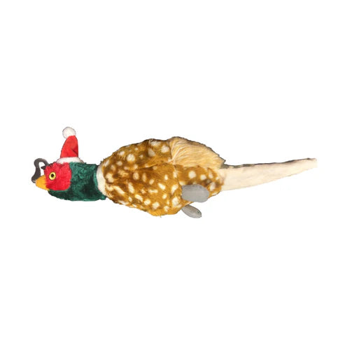 House of Paws Pheasant with Santa Hat Dog Toy