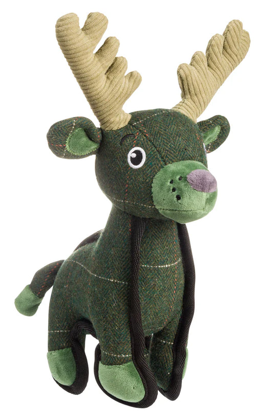 House of Paws Tweed Deer Dog Toy