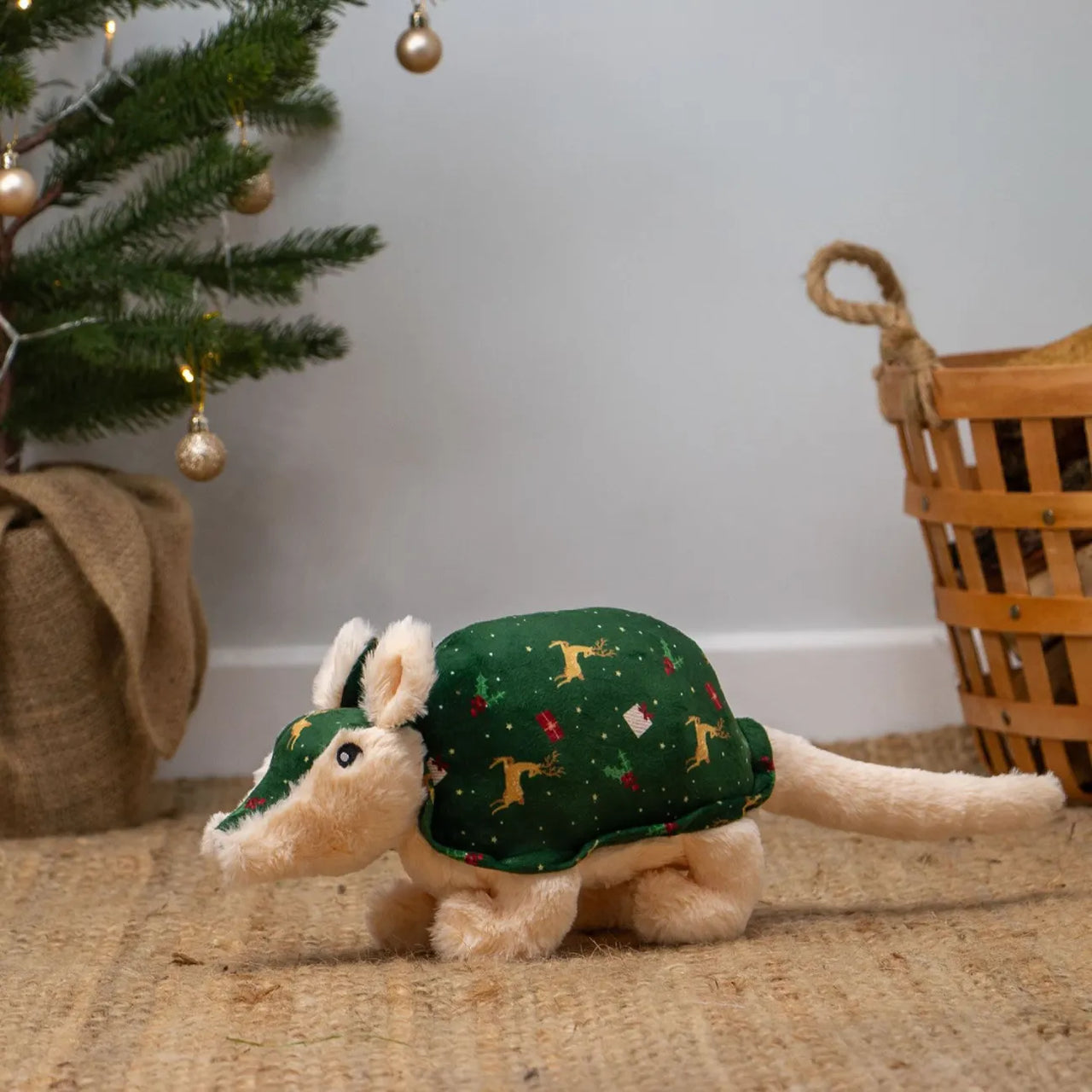 ANCOL Christmas Arnold Armadillo Dog Toy 51cm