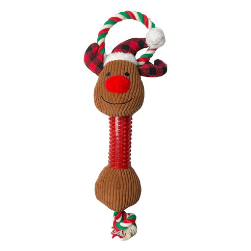 Long Neck Reindeer Christmas Soft Dog Toy