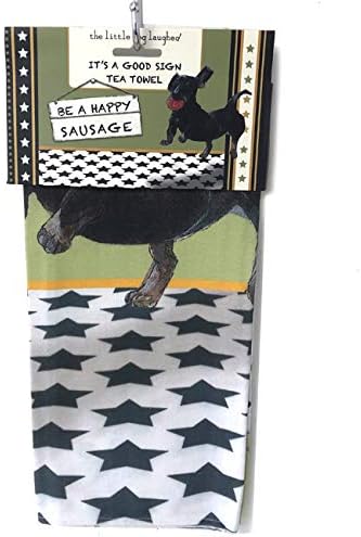 Be a Happy Sausage Dachshund Tea Towel