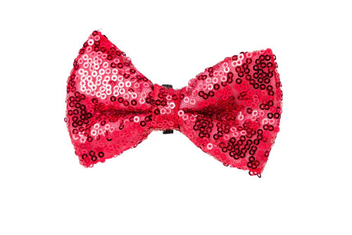 House of Paws Red Sequin Bow Tie