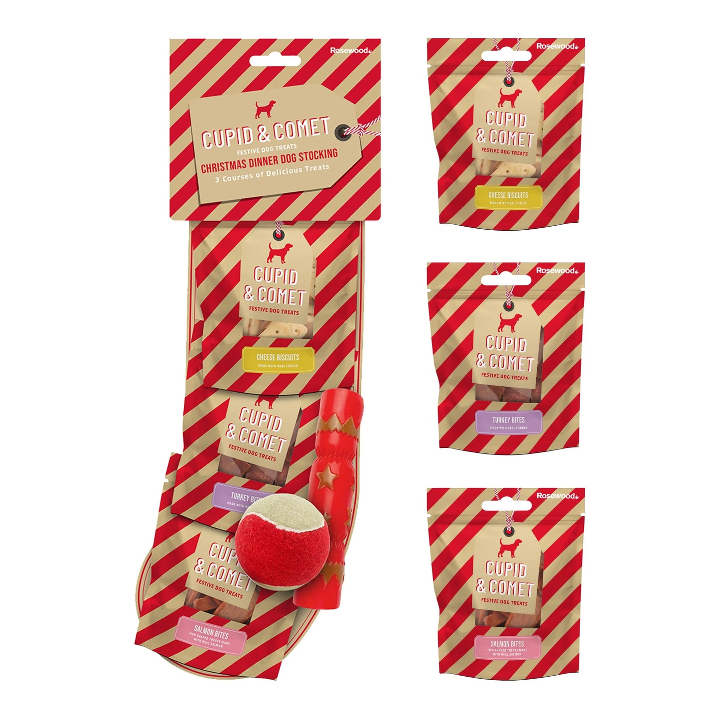 Rosewood Christmas Dinner Dog Stocking
