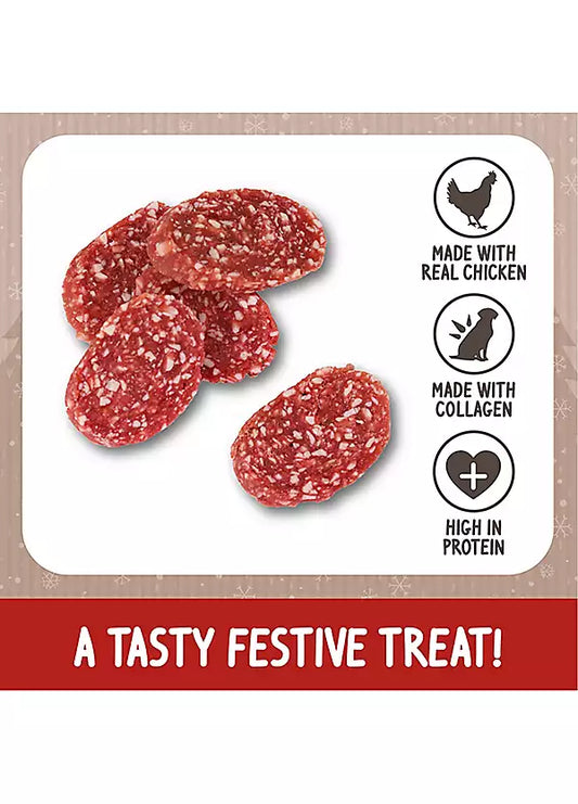 Luxury Christmas Artisan Salami Slices for Dogs 200g