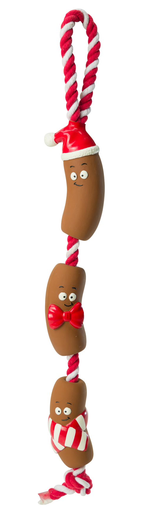House of Paws Latex Christmas Sausages Squeaky Toy
