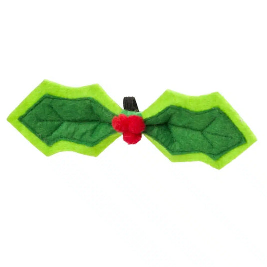 Dog Holly Bow Tie