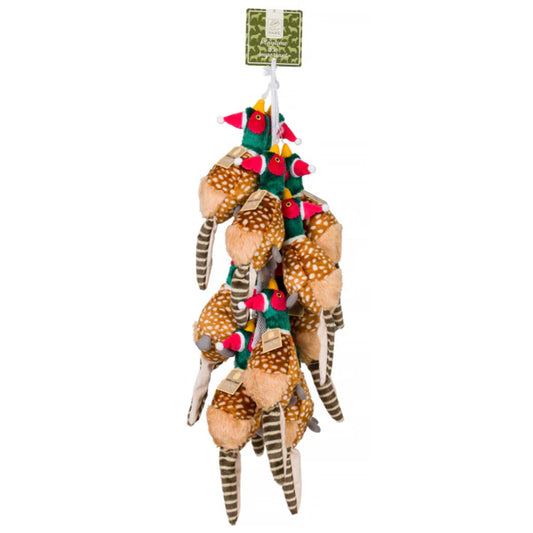 House of Paws Pheasant with Santa Hat Dog Toy