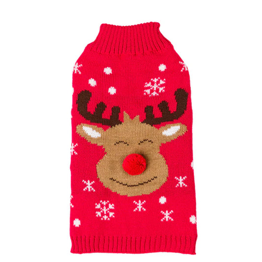 House of Paws Rudolph Polo Knit Christmas Jumper