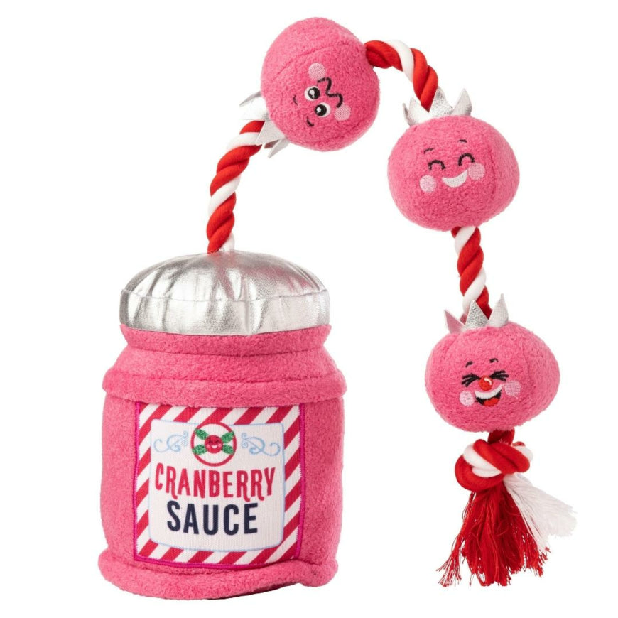 Christmas Cranberry Sauce Rope dog toy