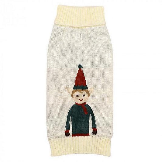 Pet Brands Knitted Elf Jumper Cream