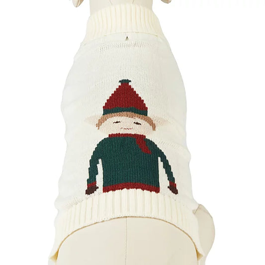 Pet Brands Knitted Elf Jumper Cream